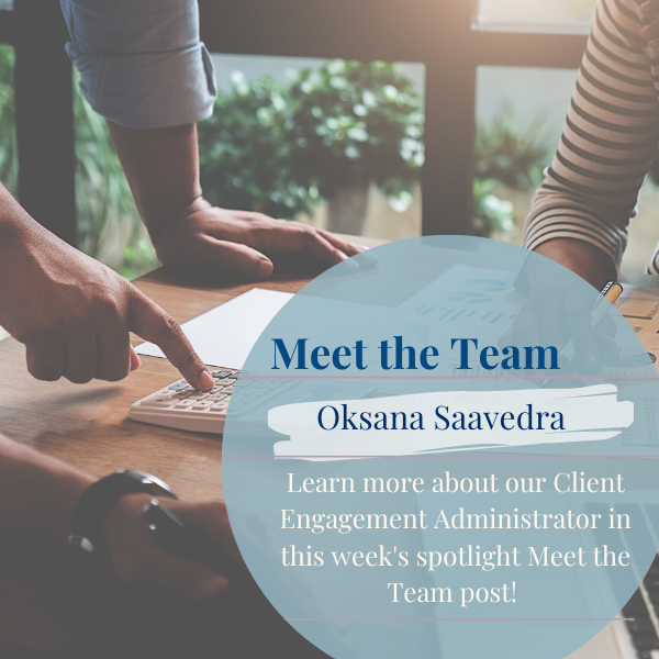 Meet the Team: Oksana Saavedra